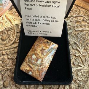 Genuine crazy lace agate pendant